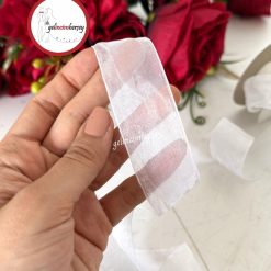 Gelincimherşey Organze Kurdele 3 cm 4 Metre - BEYAZ