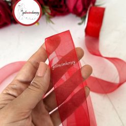 Gelincimherşey Organze Kurdele 3 cm 4 Metre - KIRMIZI