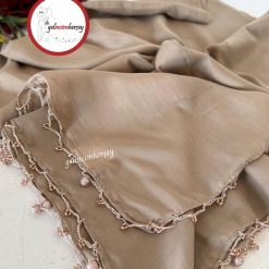 Gelincimherşey El İşlemesi İri Boncuklu Çeyizlik Tülbent Yazma - VİZON