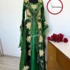 Gelincimherşey Yeşil Çınar İşlemeli Mahidevran Model Kaftan Bindallı - Thumbnail Image 2