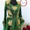 Gelincimherşey Yeşil Çınar İşlemeli Mahidevran Model Kaftan Bindallı - Thumbnail Image 3