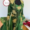 Gelincimherşey Yeşil Çınar İşlemeli Mahidevran Model Kaftan Bindallı - Thumbnail Image 4