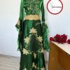 Gelincimherşey Yeşil Çınar İşlemeli Mahidevran Model Kaftan Bindallı - Thumbnail Image 5